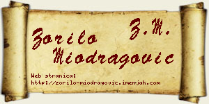 Zorilo Miodragović vizit kartica